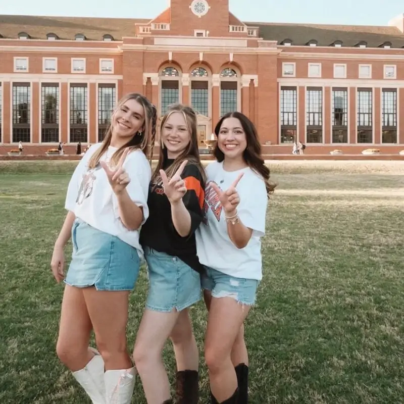 three young women