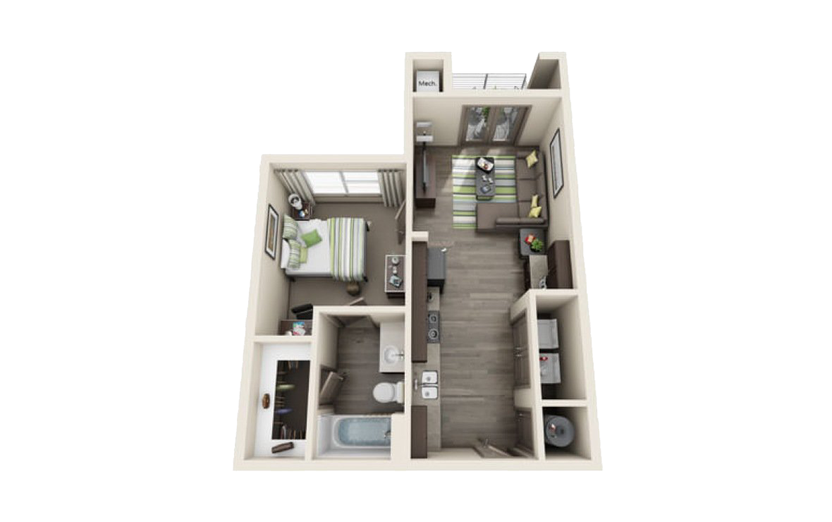 A1: 1 Bed 1 Bath